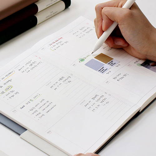 100gsm paper - Official dateless weekly planner notebook