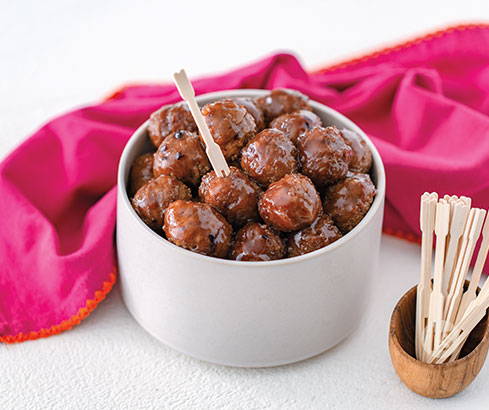 raspberry chipotle meatballs
