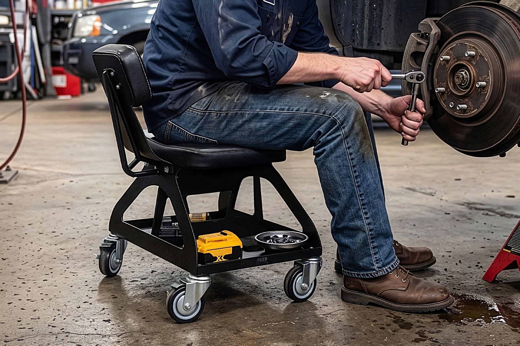 RYFA LO SHOP STOOL WITH BACKREST