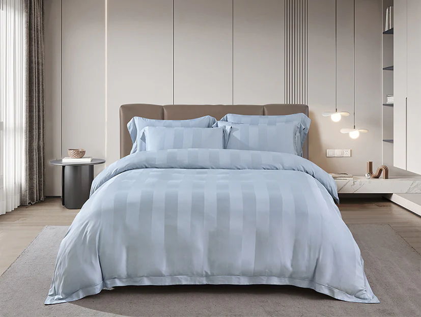 light blue bedsheets 