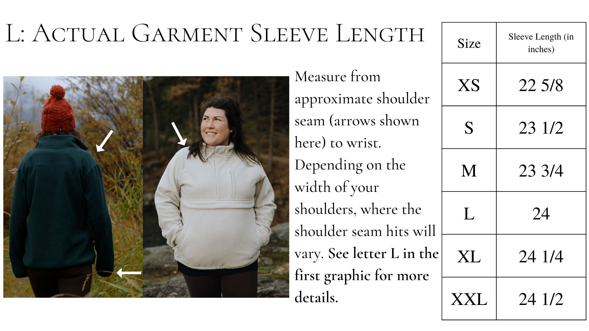 All Phases Fleece Sweater Sizing Guide - Women's Maternity Sweater