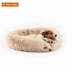 dog landing calming bed
