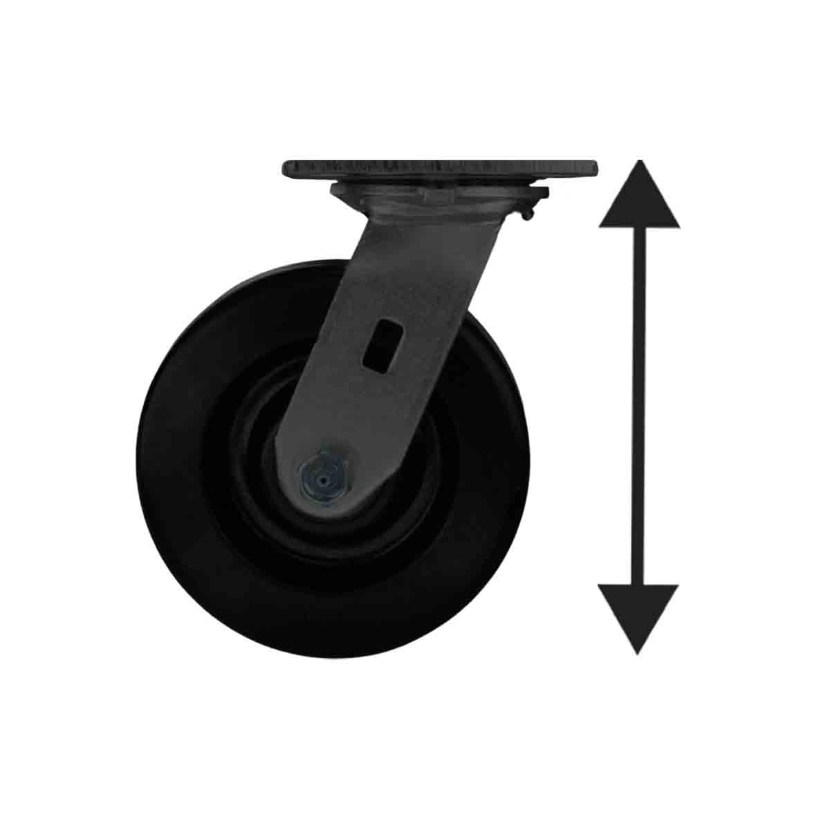 Swivel & Rigid Plate Casters with 7-1/2