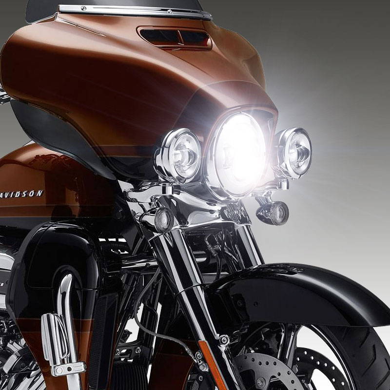 5-3/4 5.75" Inch 90W Projector LED Headlight DRL for Kawasaki Yamaha Motorcycle