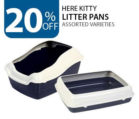 20% off Here Kitty Litter Pans