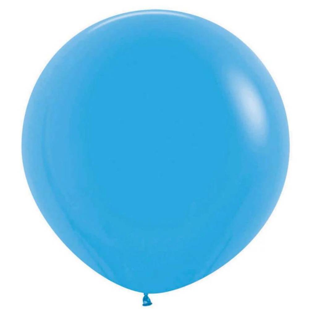 Image of single inflated blue balloon. Shop blue balloons.