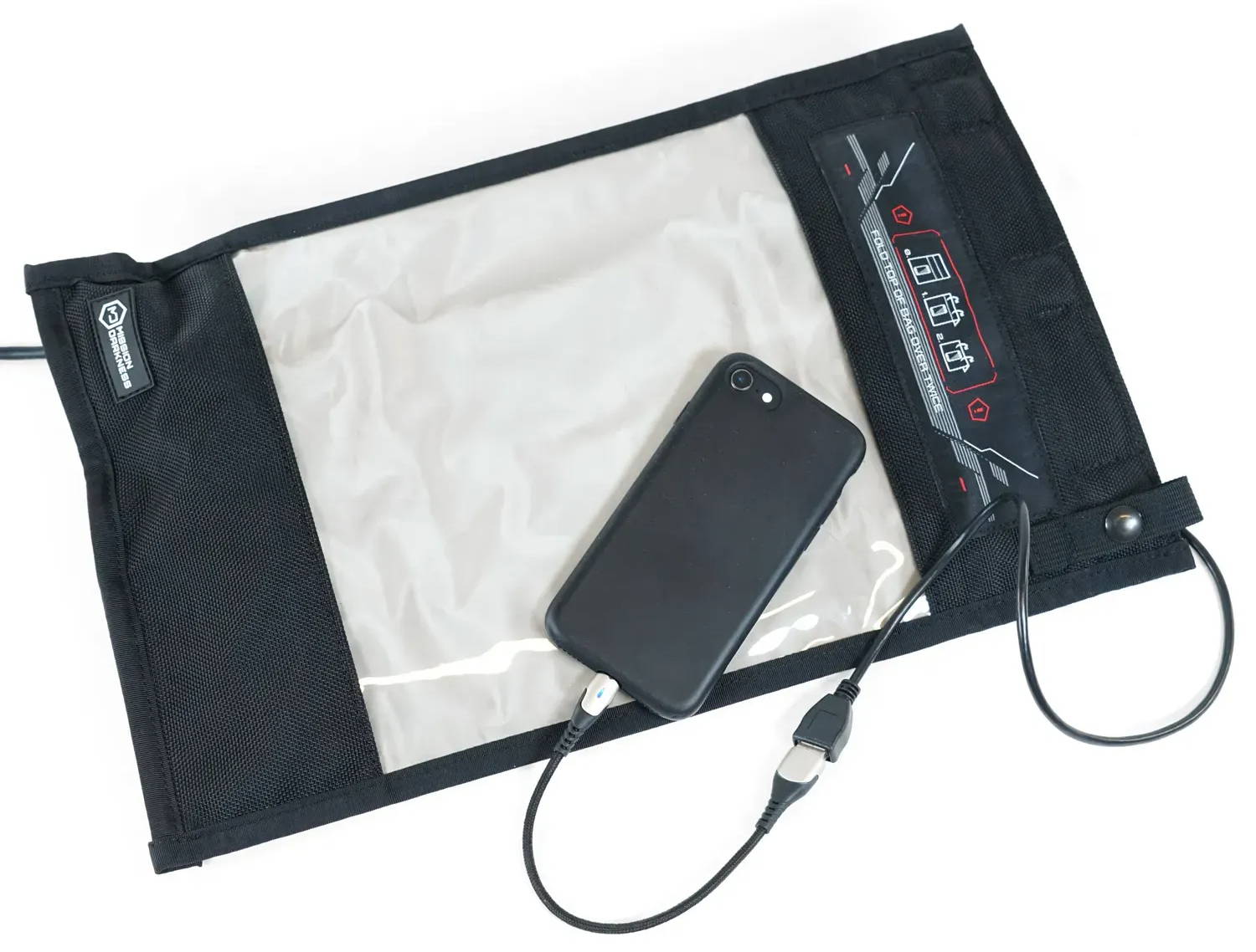 Mission Darkess Charge & Shield Faraday Bag offers shielded charging and data extraction capabilities