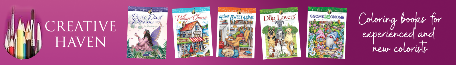 Shop the Creative Haven Adult Coloring Book Series