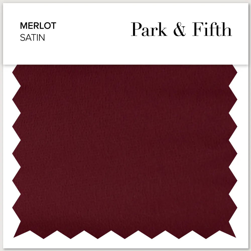 Merlot satin fabric swatch from Park & Fifth.