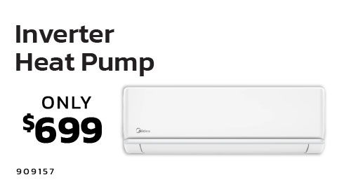 Inverter heat pump priced at $699.