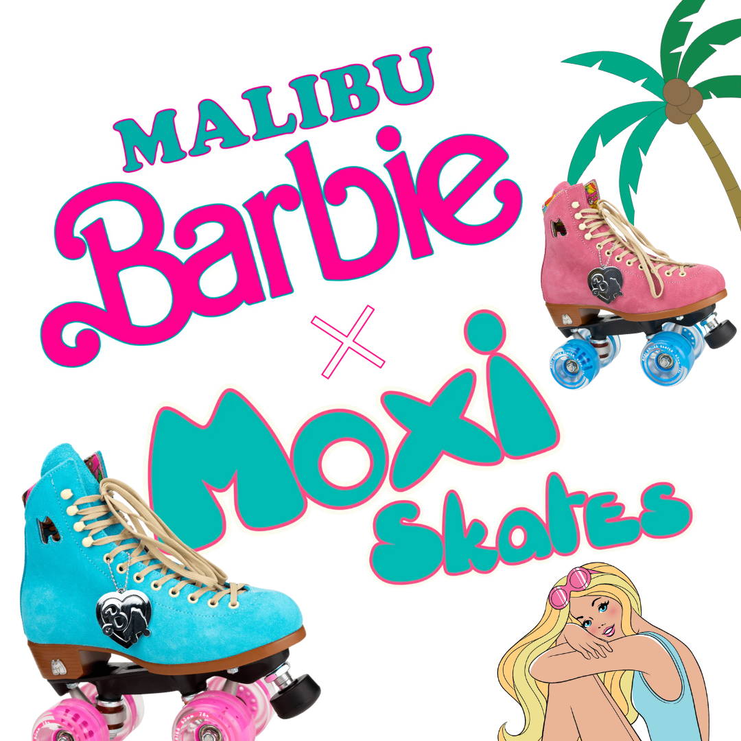 Malibu Barbie Moxi Roller Skates. Links to Malibu Barbie collection page