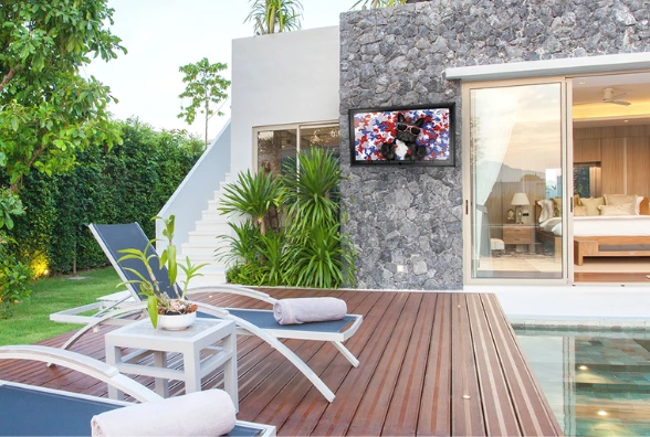 The TV Shield outdoor LCD TV cabinet for outdoor home entertainment price