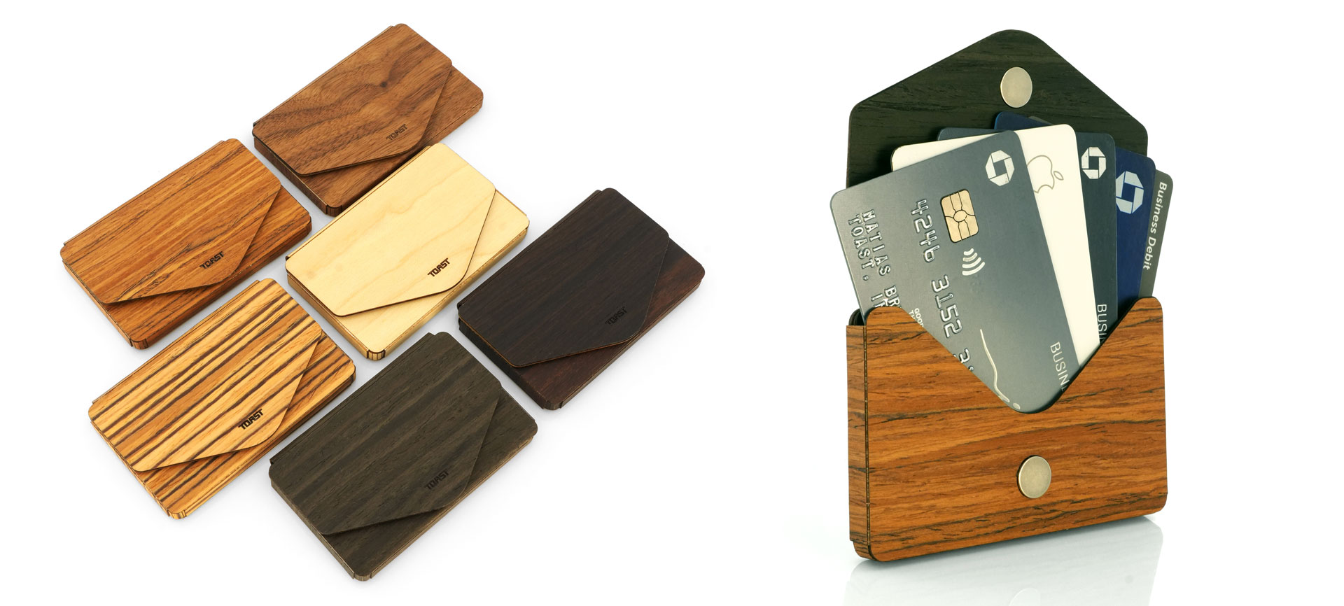 Toast wood wallet