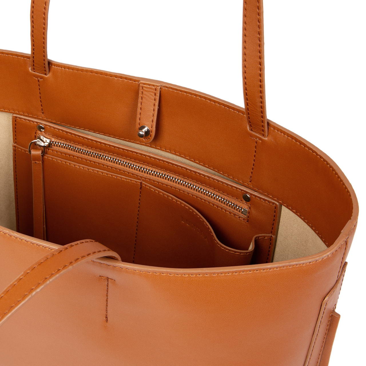 Luxtra vegan tote bag tan brown