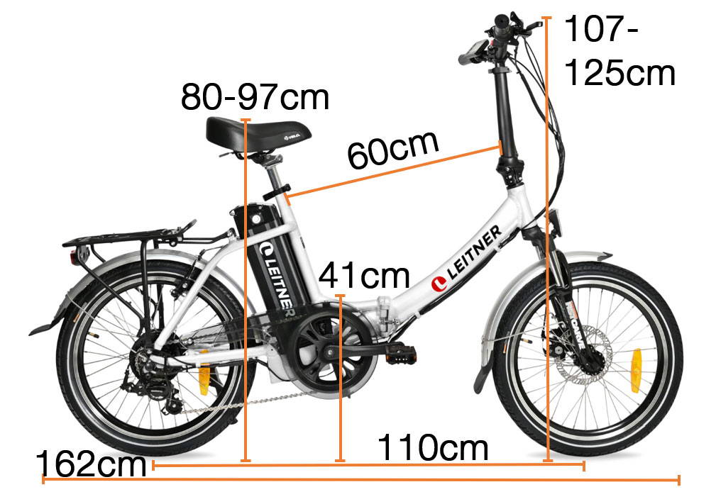 Electric folding bike dimensions