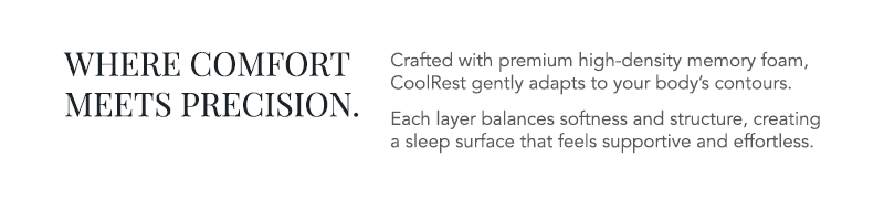 Text promoting comfort and precision in mattress design.
