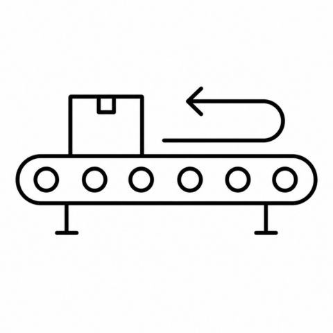 returns conveyor receiving lines icon