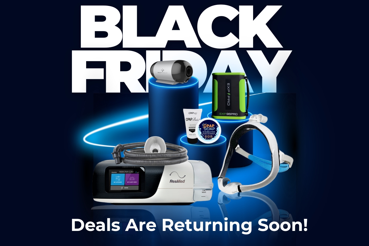Black Friday promotional image showcasing various products and announcing returning deals.