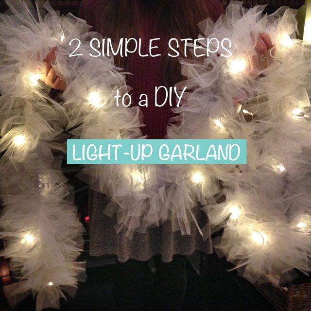 Light up garland with the text 