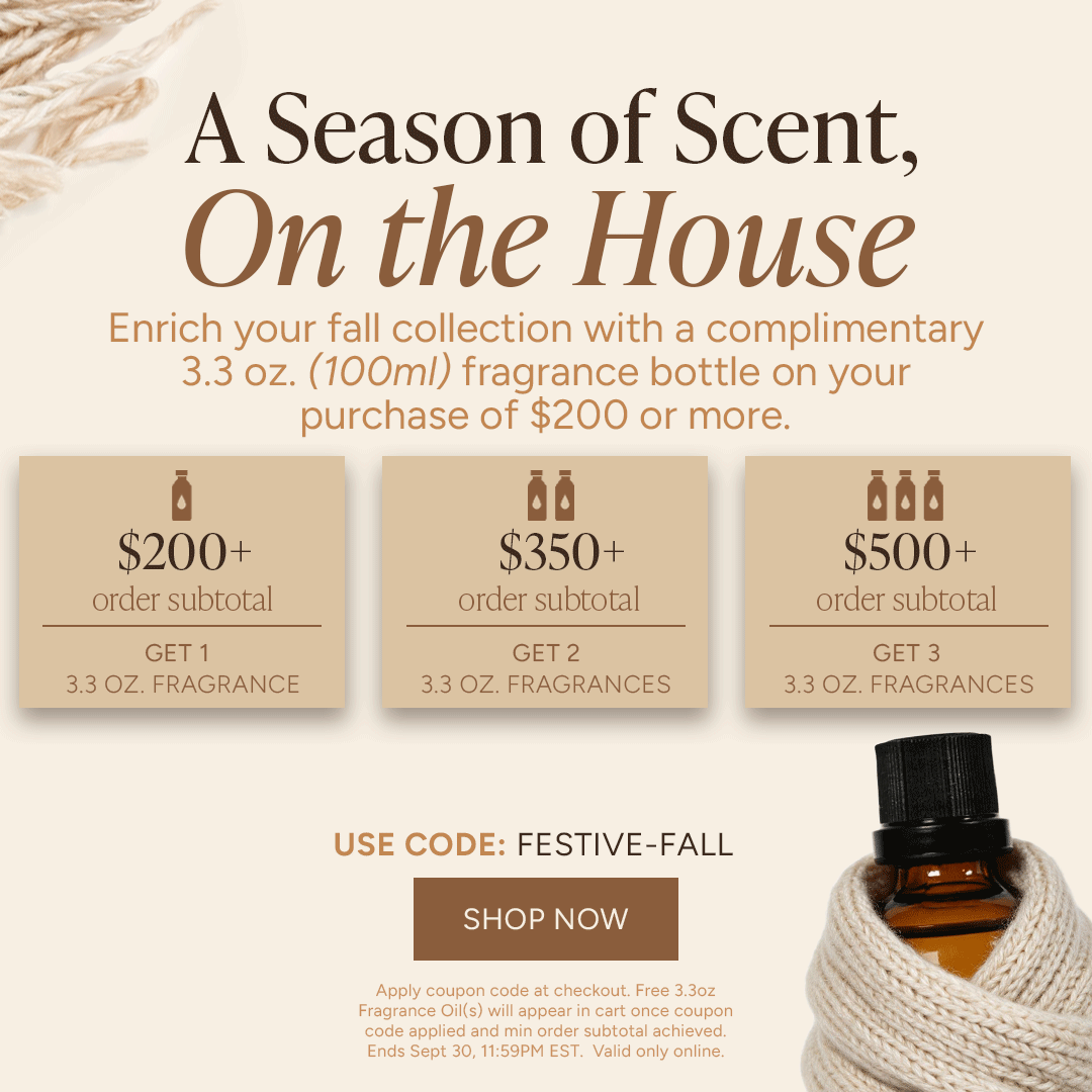 Promotional image for complimentary fragrance with purchases over $200.