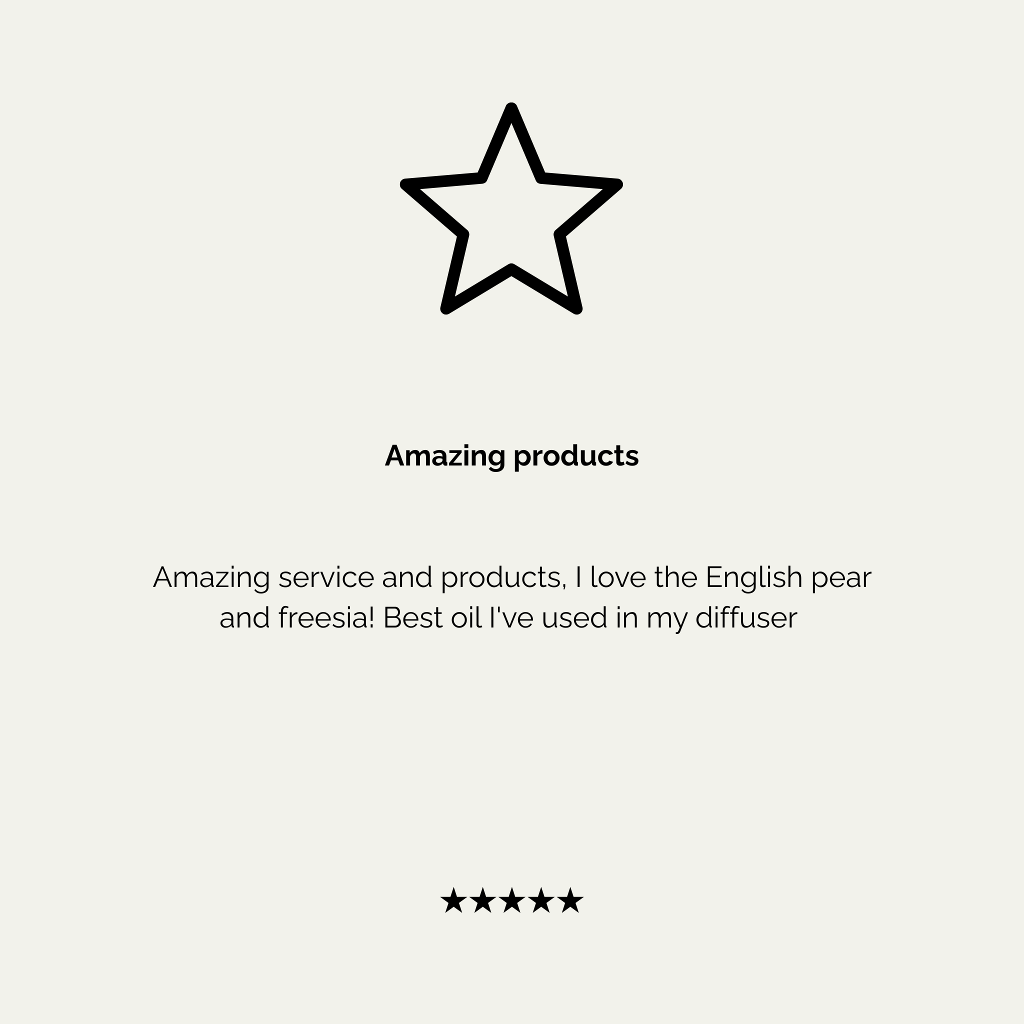 Review of amazing products with a five-star rating.