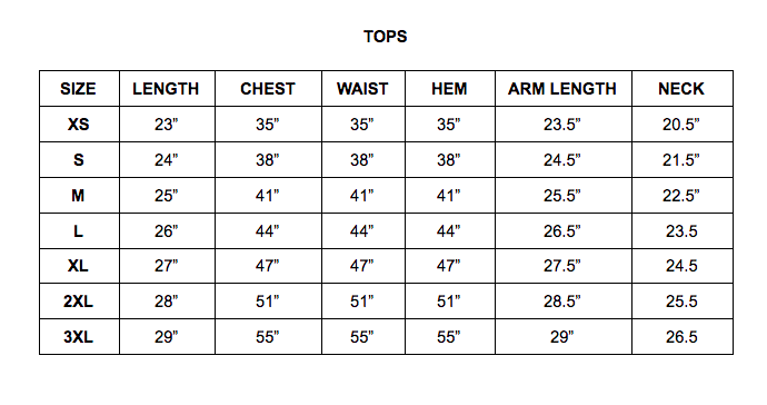 Size 00 Measurements