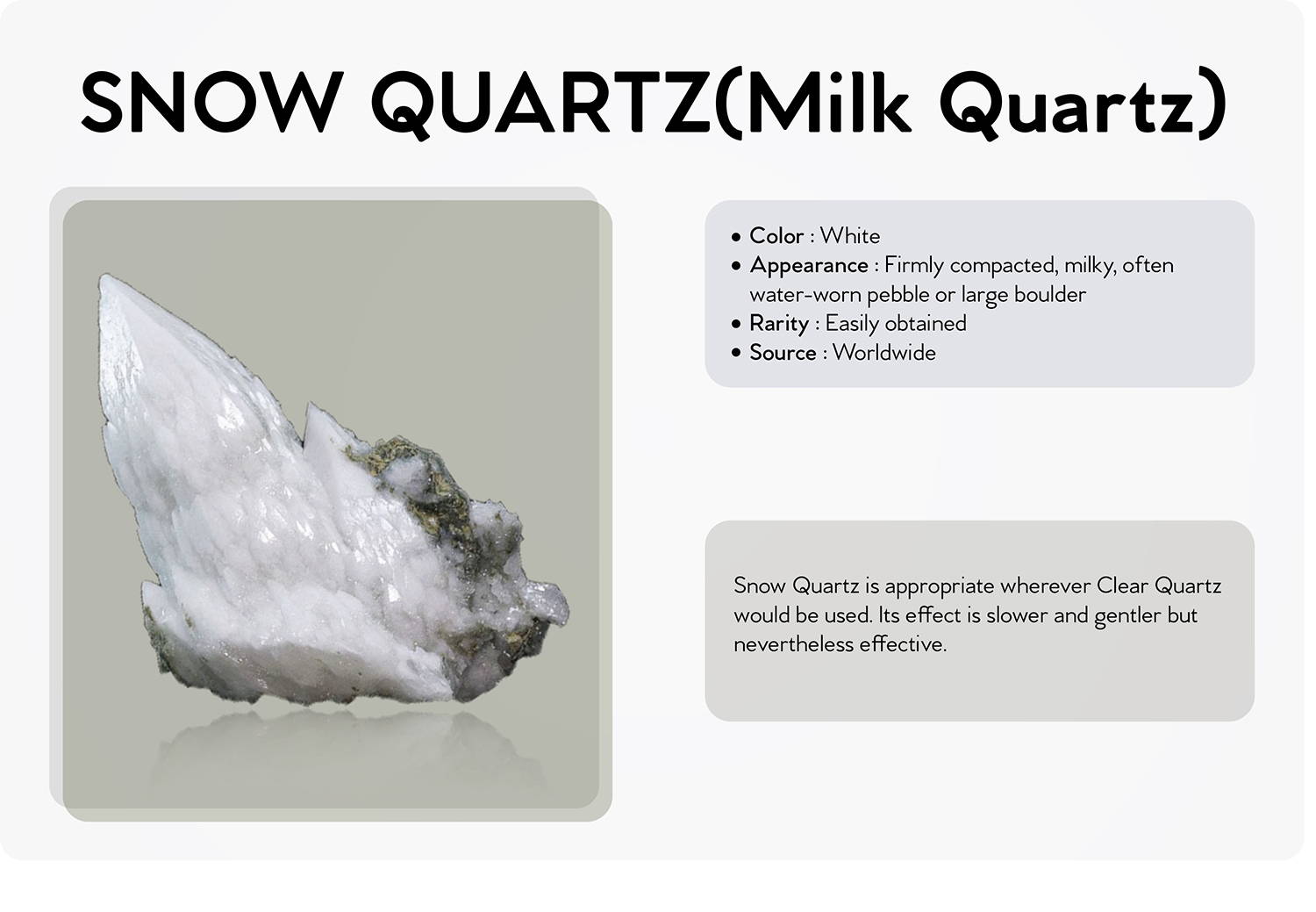 snow quartz (milk quartz)
