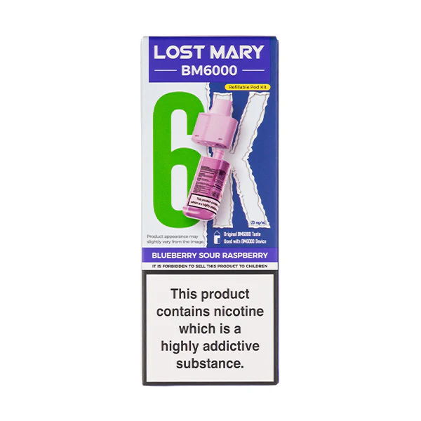 Lost Mary BM6000 Prefilled Pod - Blueberry Sour Raspberry