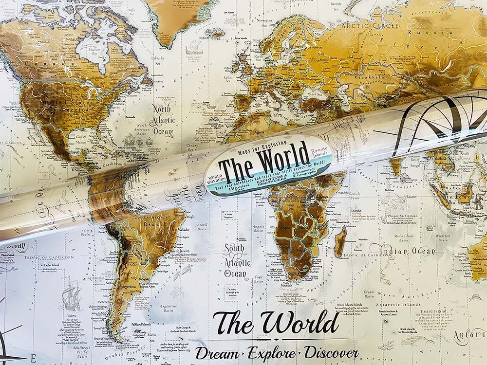 Magellan World Map poster