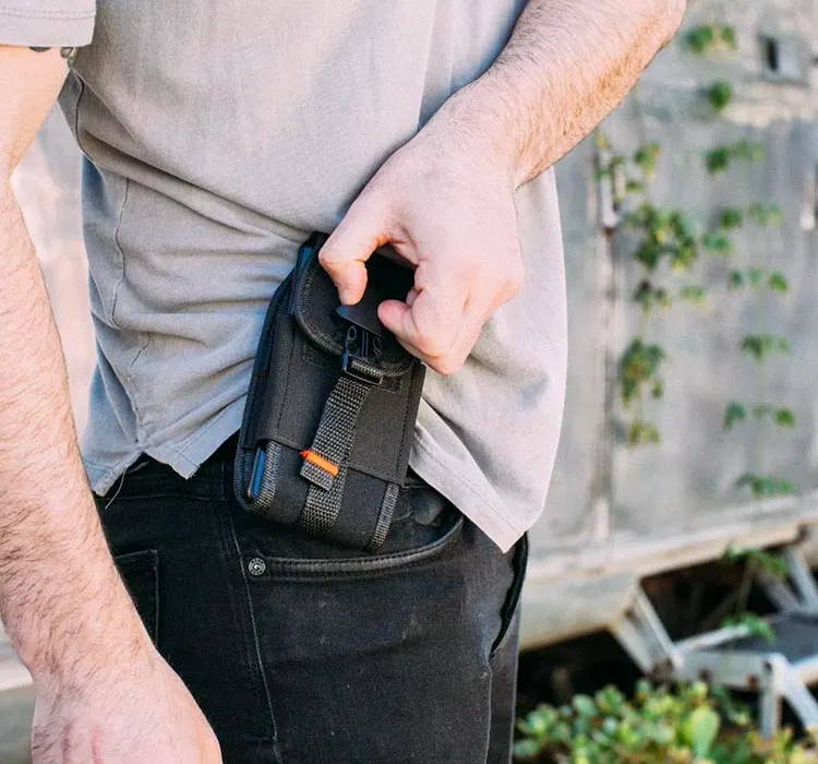 Heavy duty zebra scanner holster with card holder