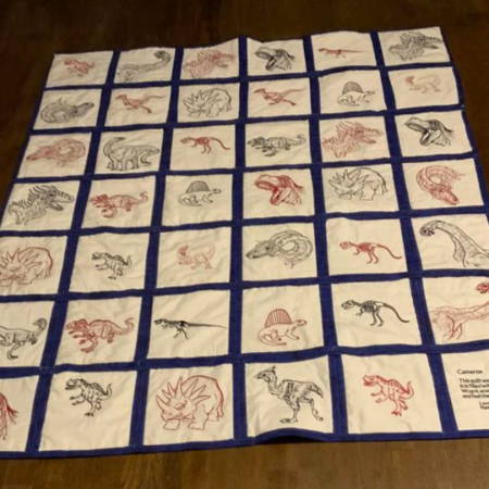 Dinosaur Embroidery Quilt