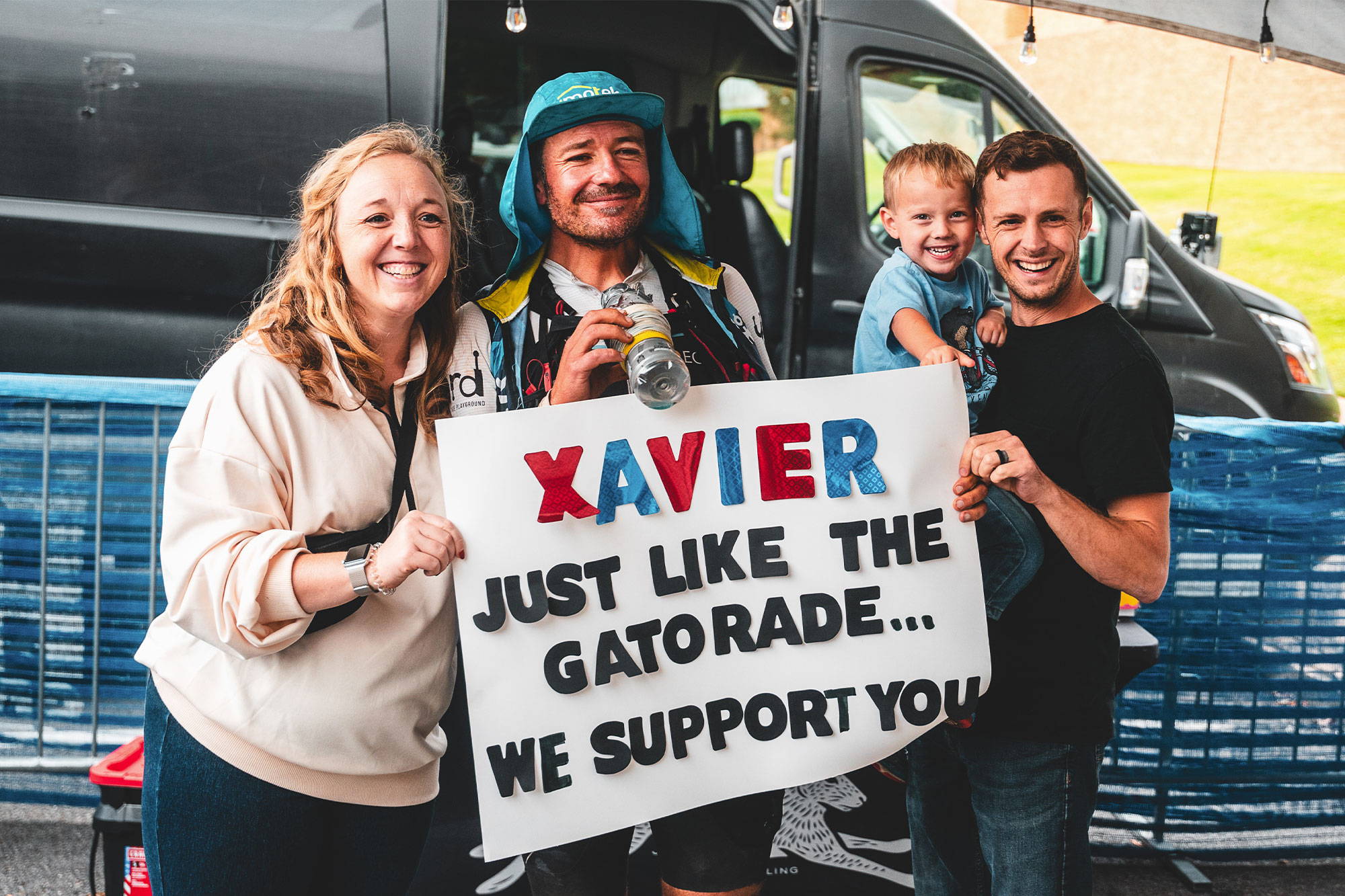 Xavier with his supporters