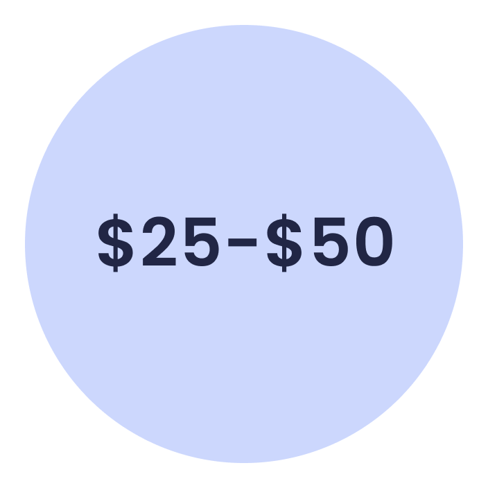 $25-$50