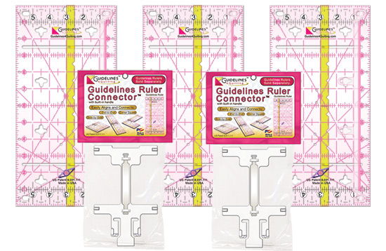 3-Guidelines-Ruler Set with 2 Connectors