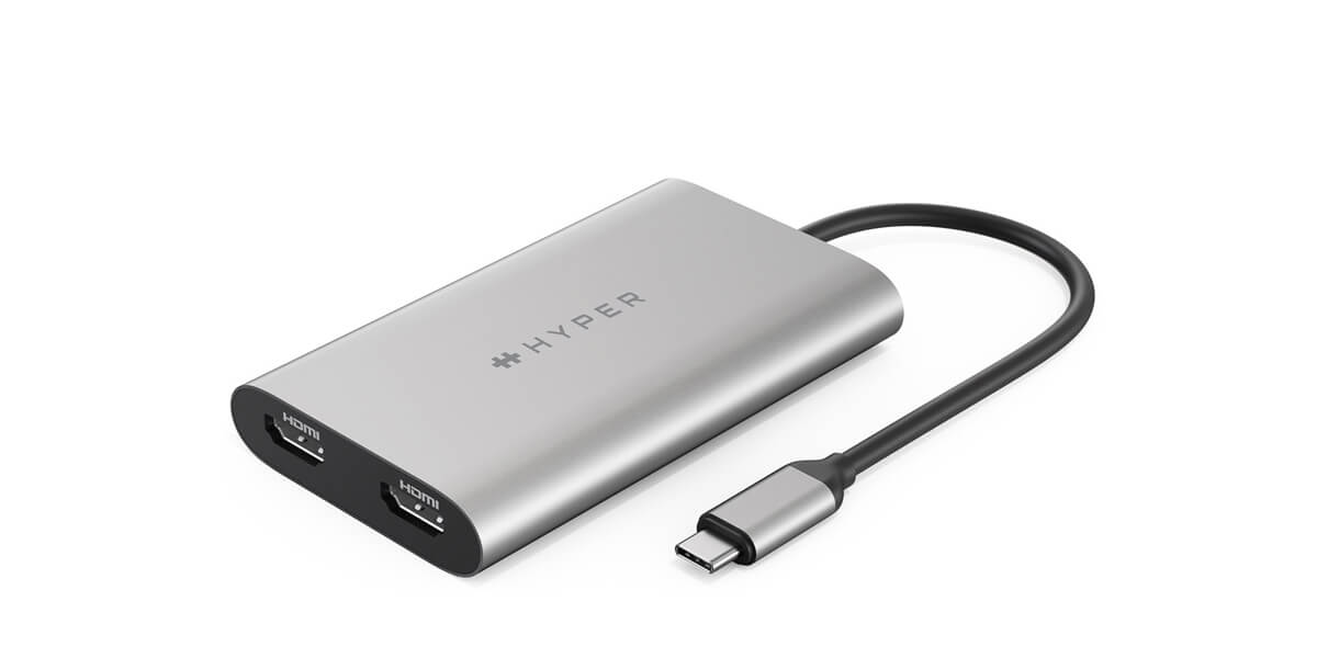 Hyper HyperDrive Dual 10 Port USB-C Hub, 4K HDMI, Ethernet, 1 USB