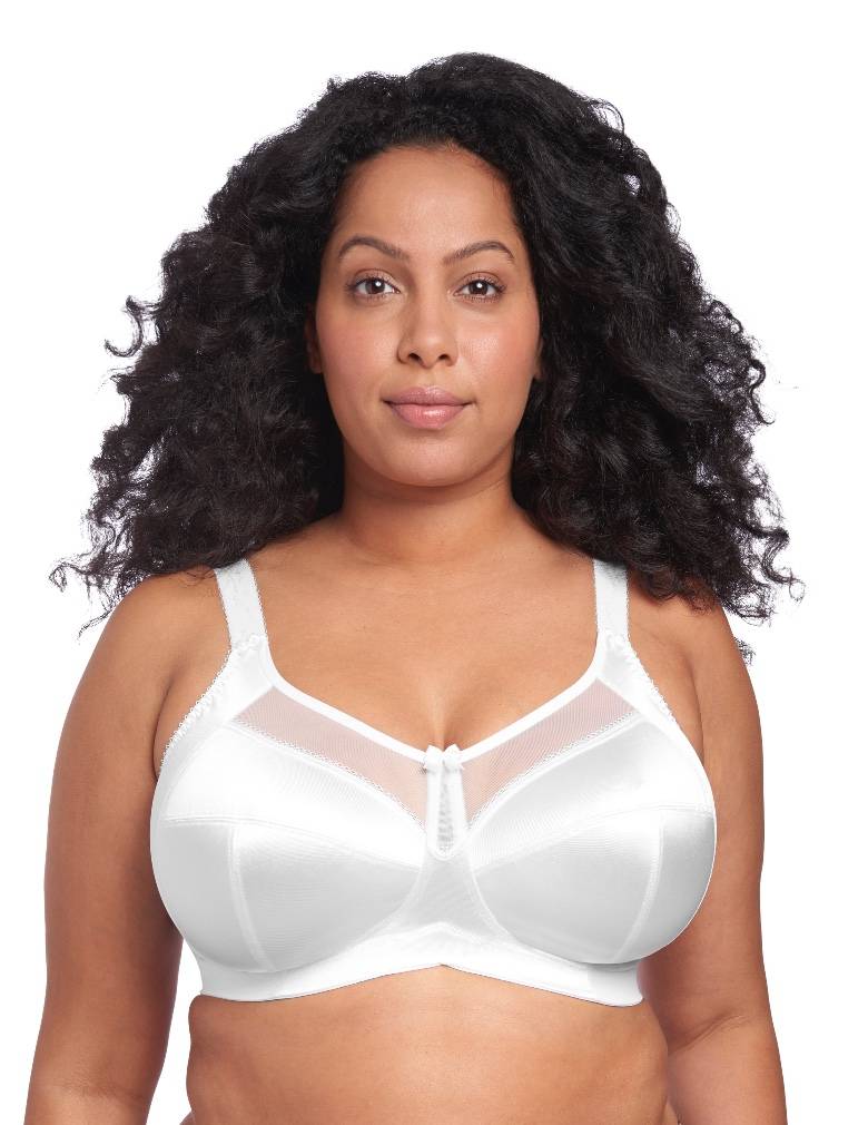 Goddess Keira GD6093 White Banded Soft Cup Wire Free Bra