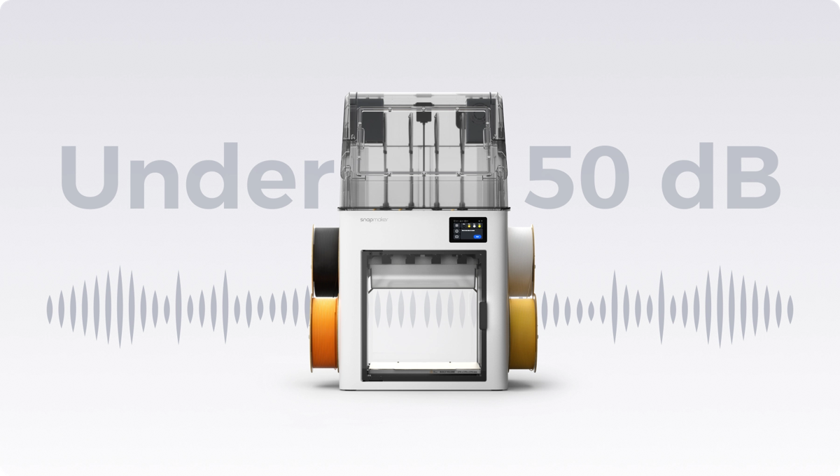Snapmaker U1 Üst Kapak 50 dB altı sessiz çalışma Snapmaker U1 Üst Kapak 50 dB altı sessiz çalışma