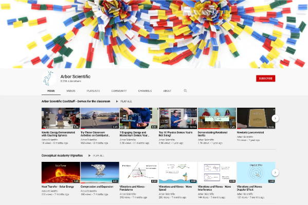Arbor Scientific YouTube Channel