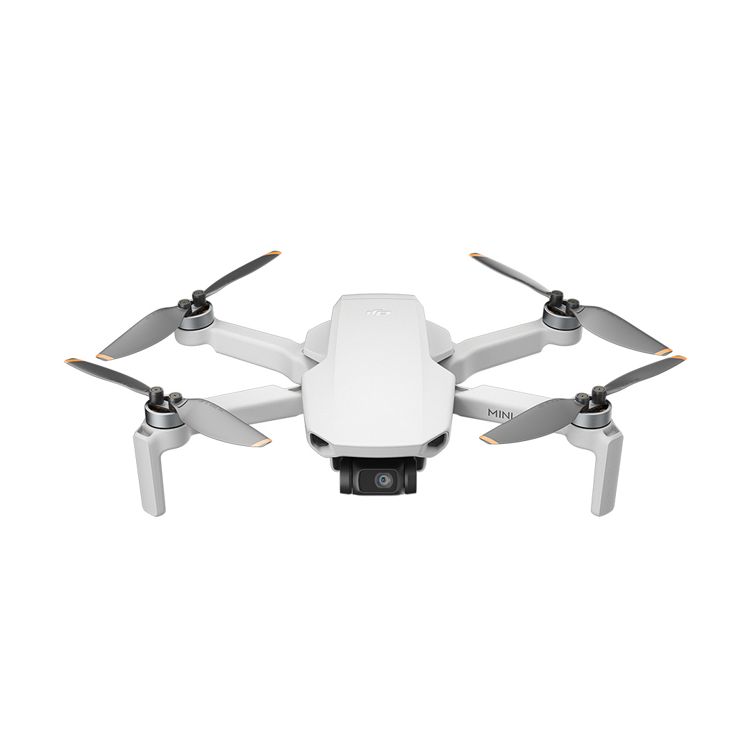 A DJI Mini 4K against a white background