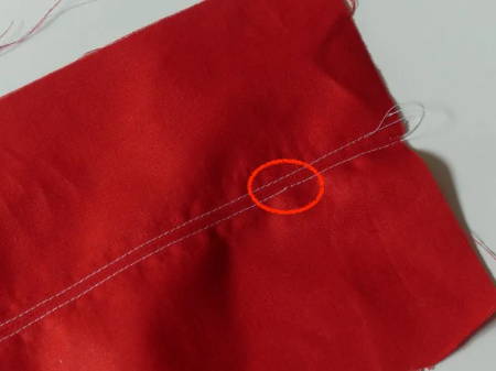 Pull Topstitch Threads to the Back