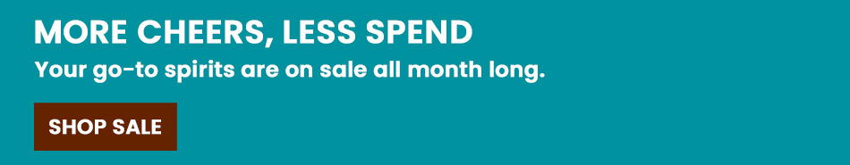 Promotional banner for spirits sale, featuring 