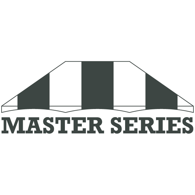master series frame tent logo