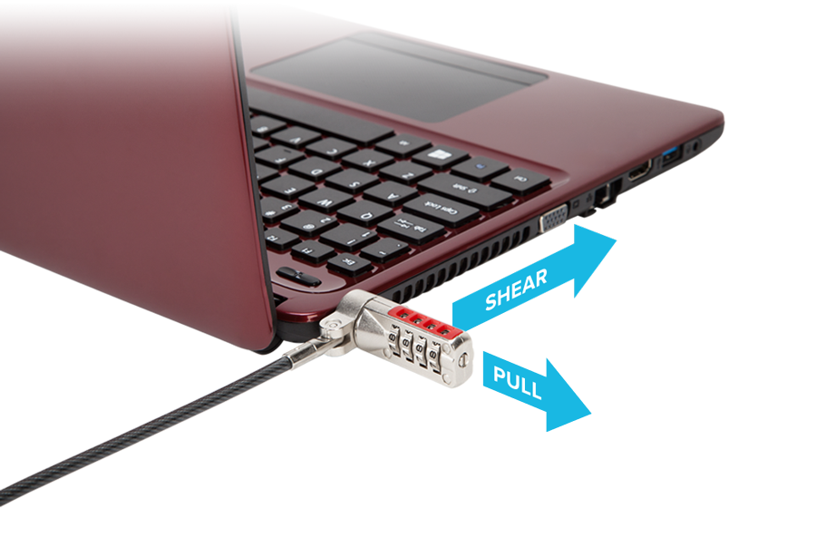 laptop with security lock