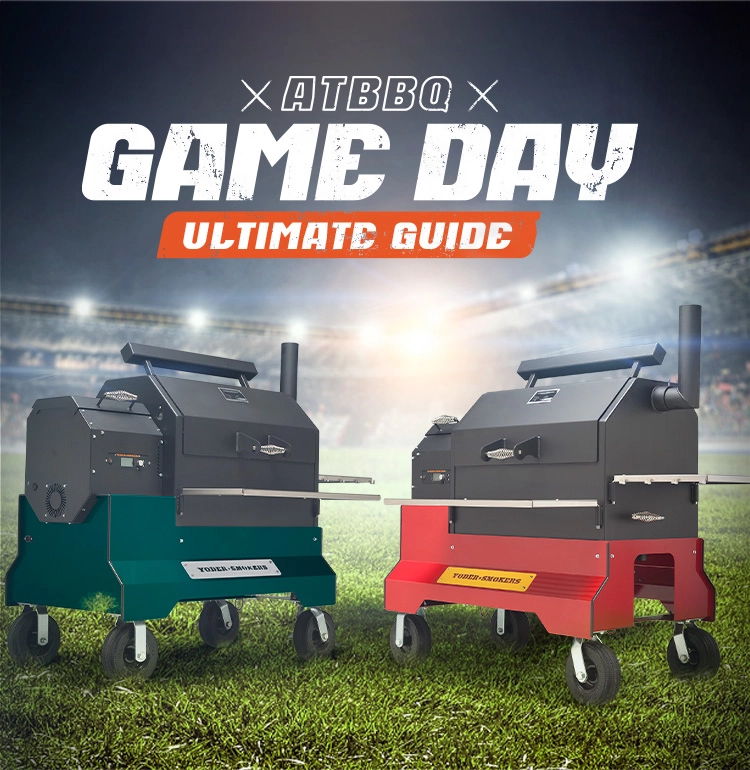 Two grills on wheels with 