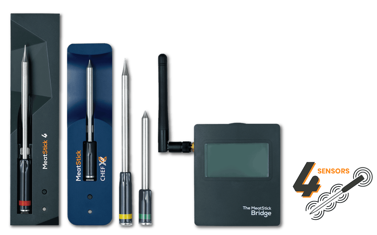 MeatStick Meat Expert Bundle Wireless Meat Thermometer made for grilling, smoking American BBQ and any meat cuts of everyday cooking