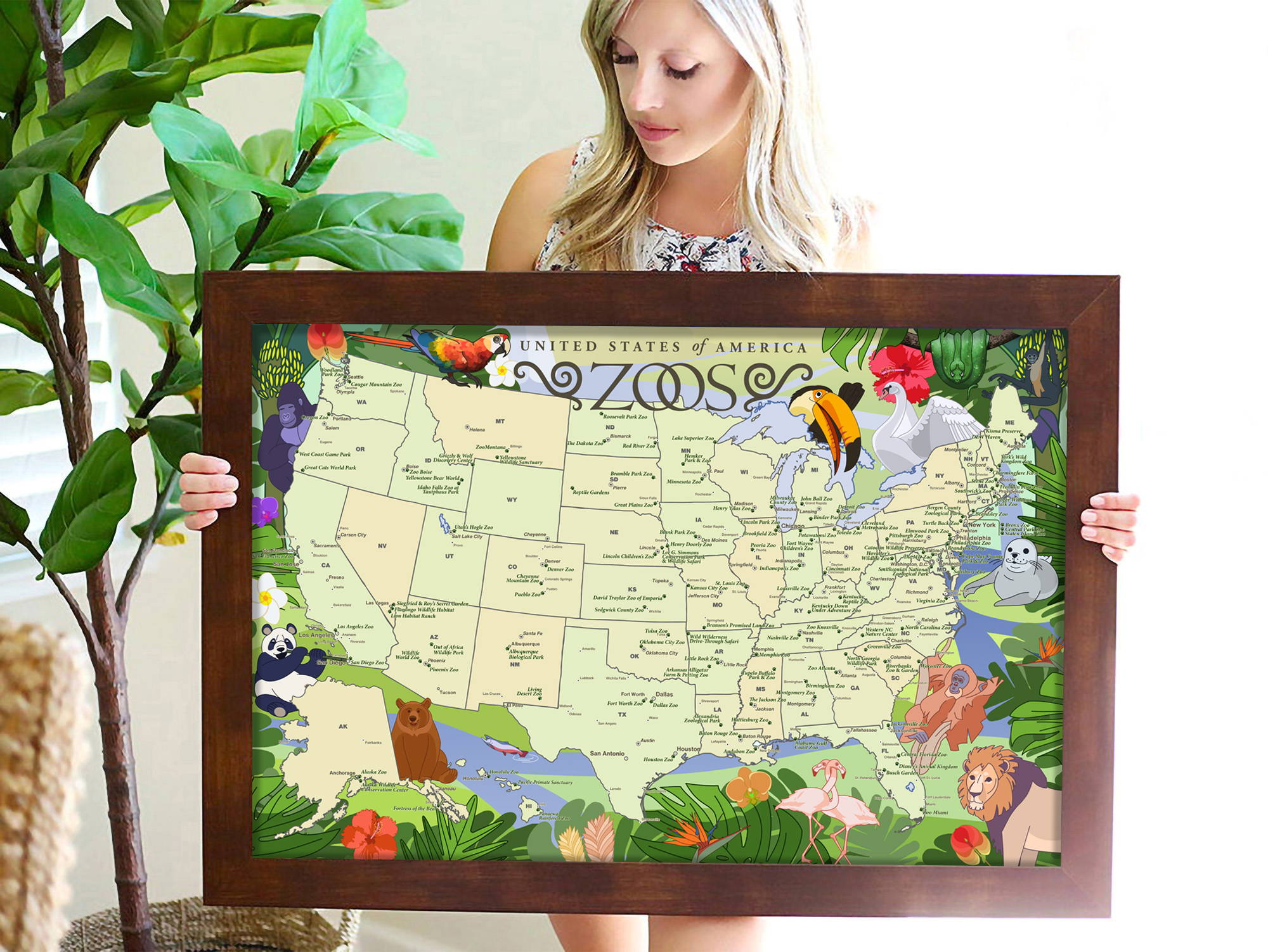 Map of Best Zoos in the USA – GeoJango Maps