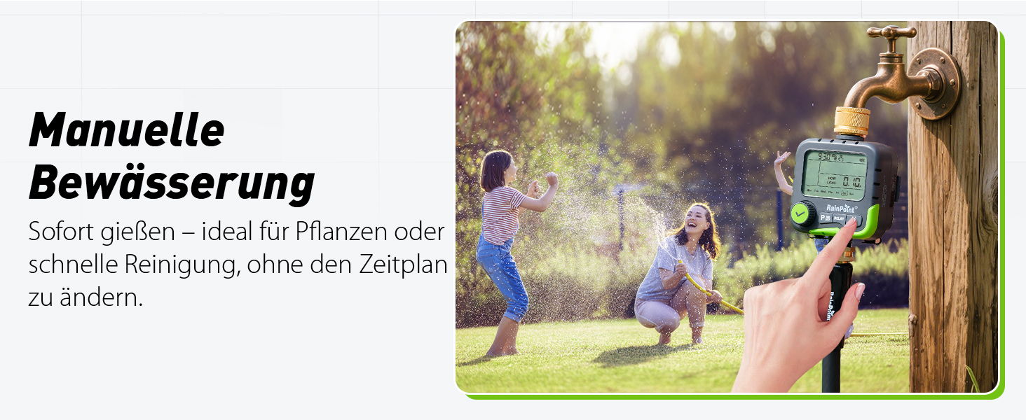 Manuelle Bewässerung: Tipps für Pflanzenpflege und digitale Steuerung.
