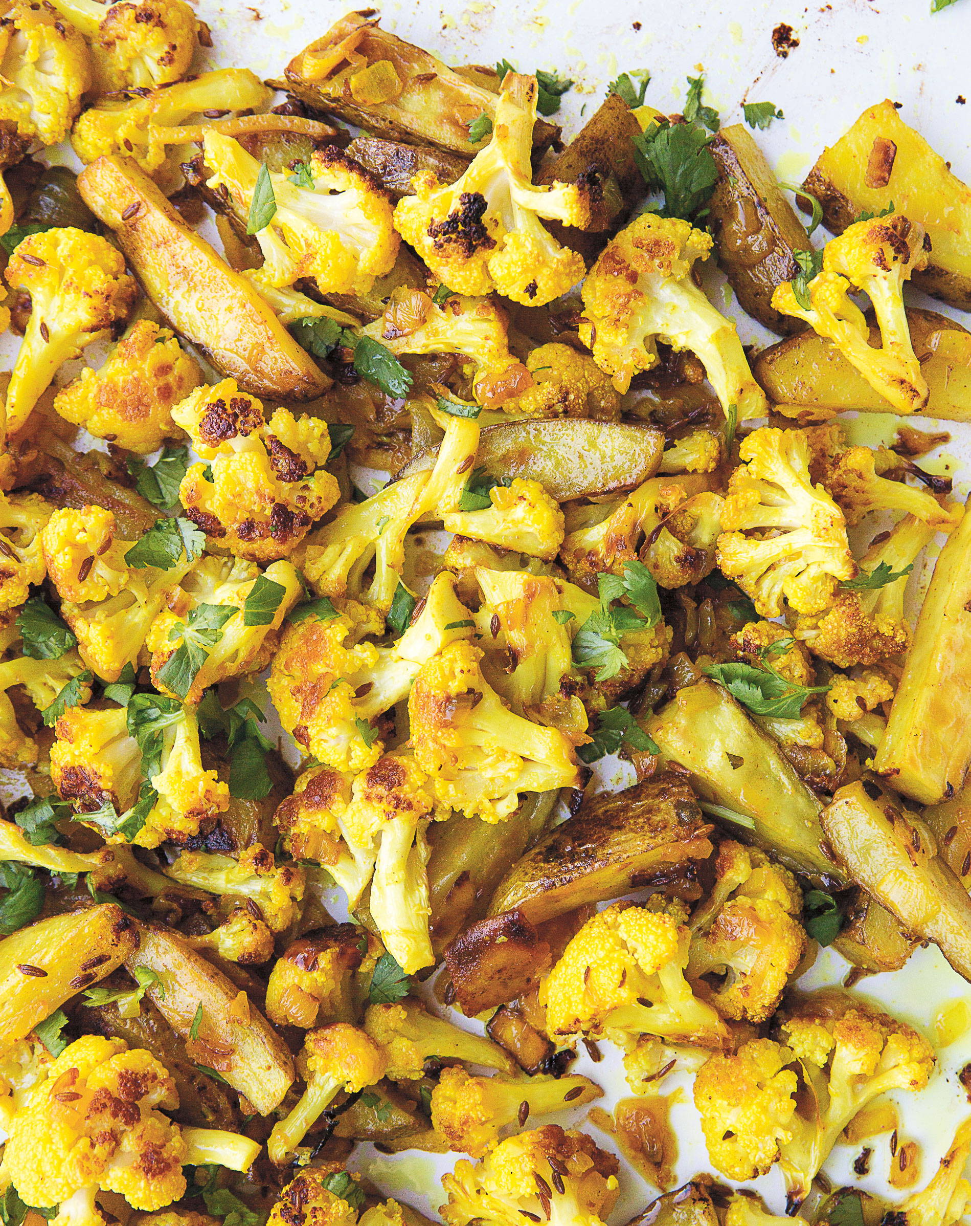 Roasted Aloo Gobhi (Potatoes and Cauliflower) by Priya Krishna