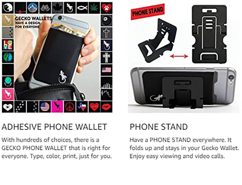Stick On Phone Wallet - LYCRA RING WALLET - Universal – Gecko Travel Tech