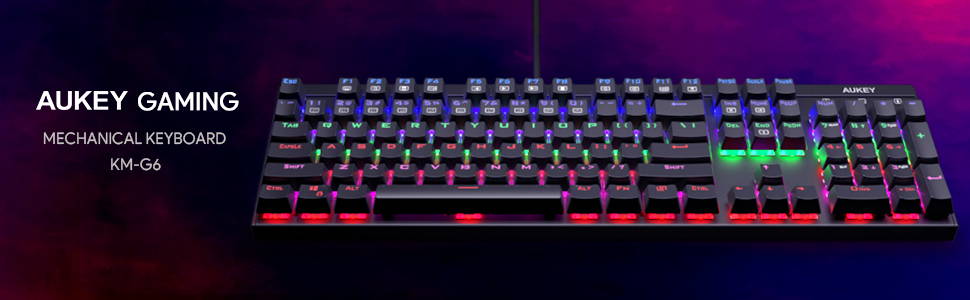 RGB MECHANICAL GAMING KEYBOARD AUKEY KM-G6 4